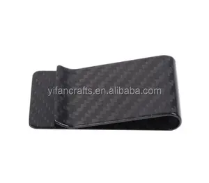 Portable Carbon Fiber Money Clip wallet Credit Card Cash Holder Black