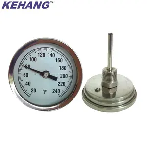 High Quality Back Connection Bimetal Thermometer Industrial water temperature measuring