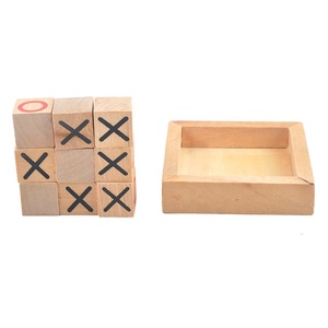 Mini gioco da tavolo in legno set di scacchi <span class=keywords><strong>tic</strong></span> tac <span class=keywords><strong>toe</strong></span> - Product Image 3