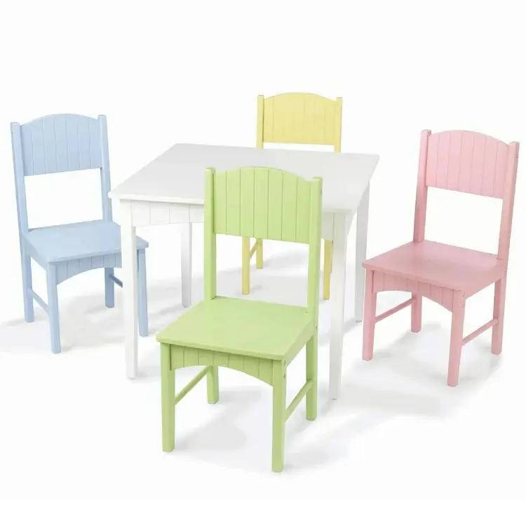 Kids wooden table and chair set furniture children's study table and chair