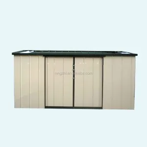 Cotonete de armazenamento de metal/para áreas externas, 8x4ft, jardim com teto plano/câmbio, cabine de construção