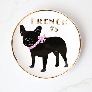 Özel logo seramik yemek tabakları 8 inç 10 inç porselen köpek tasarım yemekleri - Product Image 4