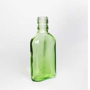 Botella de Vidrio Cuadrada Plana Azul Verde de Grado Alimenticio de 50 ml, 100 ml, 200 ml para Vino de Frutas, Licor, con Tapa de Rosca - Product Image 4