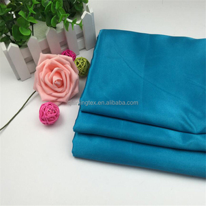 Tela de satén azul para forro, suave, brillante, 100% poliéster, precio barato - Product Image 2