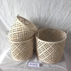 Cestas de bambú barato tejido de cesta de bambú con mango - Product Image 1