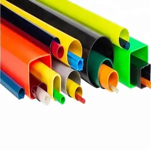 Profil dan Pipa Ekstrusi Tabung Persegi Plastik PVC PE Kustom
