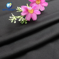 Tissu extensible noir en polyester 100% et élasthanne, vente en gros