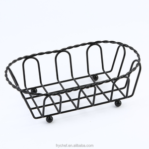 Metal Wire Mini French Fries <strong>Display</strong> <strong>Basket</strong>, Metal Twist Shape Bread <strong>Basket</strong>, Tableware F0071 - Product Image 1