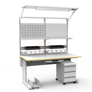 ESD thiết bị điện tử chiều cao có thể điều chỉnh bàn làm việc cho điện thoại di động máy tính điện thoại di động sửa chữa trạm chống tĩnh điện Chế biến gỗ băng ghế dự bị - Product Image 5