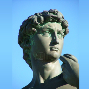Statua in Metallo a Grandezza Naturale di Famoso Personaggio Maschile Nudo, Scultura in Bronzo di David - Product Image 5