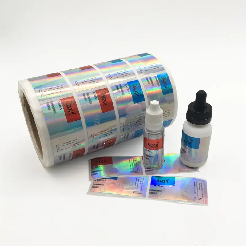 Hochwertige 10ml 30ml selbst klebende pharmazeut ische Hologramm-Etiketten