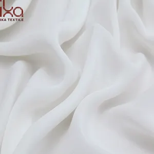 100 真丝双绉白色织物由院子染色