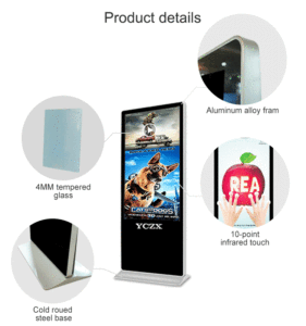 43 "-65" UHD trong nhà cảm ứng đa quảng cáo LCD LED hiển thị màn hình cảm ứng kiosk giá tầng thường vụ quảng cáo hiển thị - Product Image 4