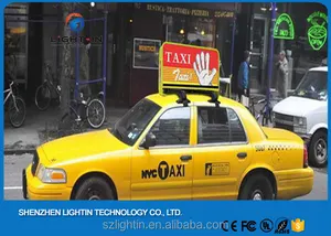 LLEVÓ Tapa Taxi P5 Panel de Visualización De Anuncios de Vídeo portátil Al Aire Libre pantalla de publicidad