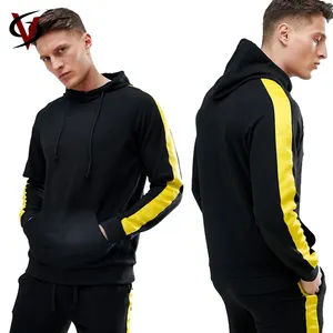 노란 패널과 까만 면 망 스포츠 Tracksuits