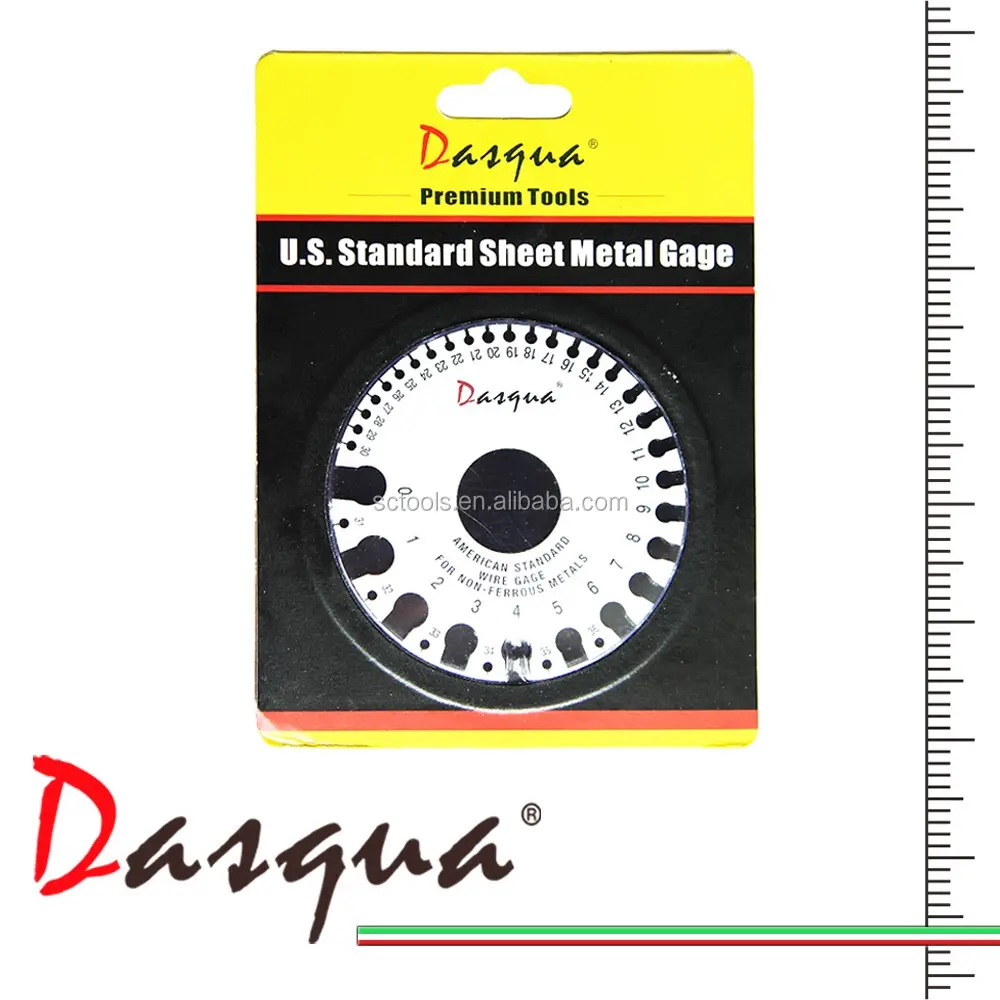 Dasqua 0-36mm paslanmaz çelik tel göstergesi sac Metal ölçer ölçme aracı