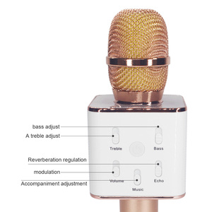 Q7 không dây cầm tay condenser microphone cho Karaoke & điện thoại di động sử dụng với loa tiếng ồn hủy bỏ 10m phạm vi - Product Image 4