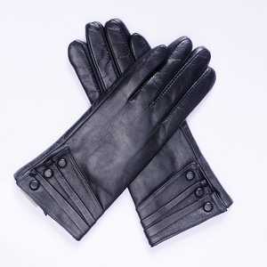 Gants en cuir véritable chauds thermiques de dame d'hiver <span class=keywords><strong>anti</strong></span>-<span class=keywords><strong>froid</strong></span> pour l'écran tactile - Product Image 2
