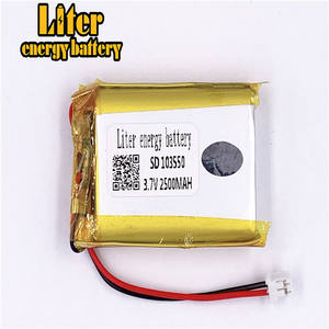 Plug <span class=keywords><strong>2</strong></span>,0-<span class=keywords><strong>2</strong></span> p <span class=keywords><strong>3</strong></span>,7 V 103550 2500 mAh custom ultra thin rechargeable Li-ion batteries liPo battery with wires - Product Image 1