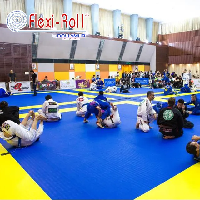 Dollamur Kualitas Tinggi Flexi Roll Brazilian Jiu-jitsu Matras Busa PVC untuk Karate & <span class=keywords><strong>Taekwondo</strong></span>