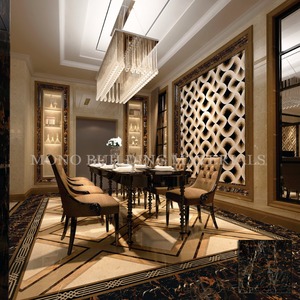 Prezzo del Marmo al <span class=keywords><strong>Metro</strong></span> Quadrato <span class=keywords><strong>Piastrelle</strong></span> in Marmo Nero Oro Italiano per Hall di Hotel - Product Image 2