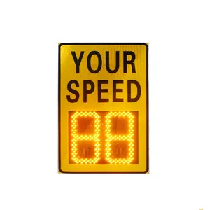 AC85-220V道路安全2桁LEDレーダー速度制限標識