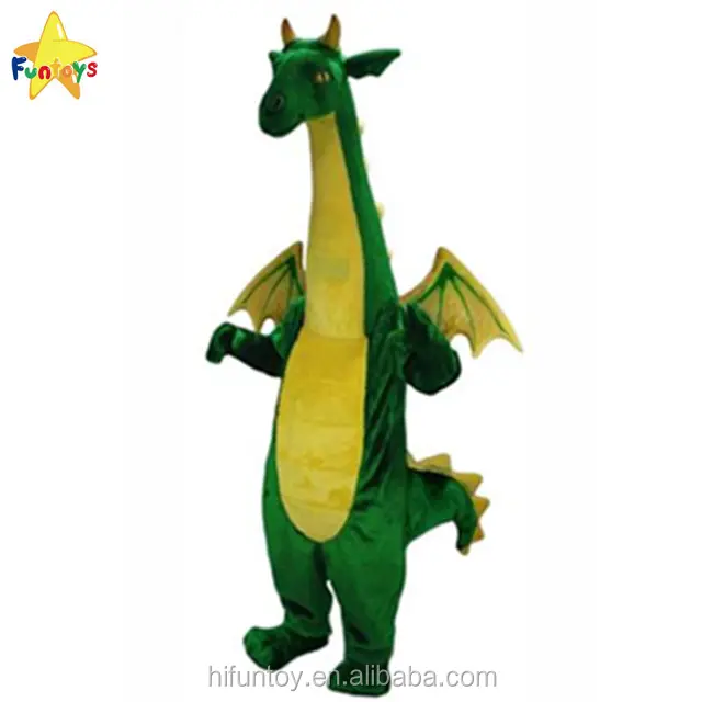 Jouets Funtoys CE-mascotte Dragon volant vert pour adulte, Costumes avec aile