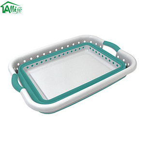 Allife ตะกร้าใส่ผ้าแบบพับได้,ตะกร้าใส่ผ้าซักทำจากพลาสติกสีสำหรับแม่บ้าน - Product Image 2