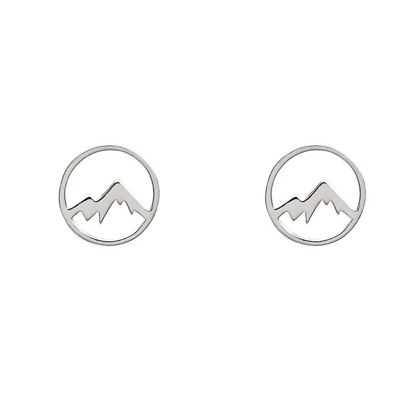 Gemnel-pendientes de plata de ley 925 hechos a mano, joyería minimalista de montaña