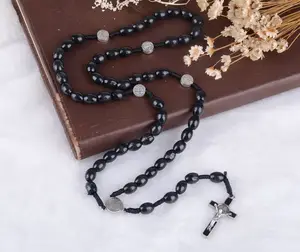 A&J 10 Years Experience St. Benedict Corded Wood Rosary