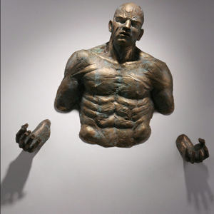 Statua da Parete 3D in Metallo Moderno <span class=keywords><strong>per</strong></span> Decorazione <span class=keywords><strong>Casa</strong></span>, Scultura in Bronzo Fuso a Prezzo Conveniente - Product Image 6