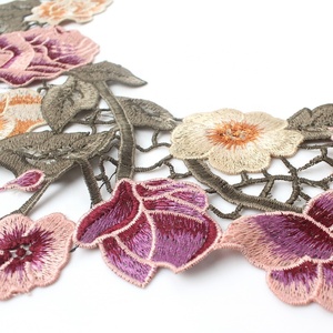 Servizi Del Campione Del Ricamo di Disegno di Modo di trasporto Personalizzato Fiori Ricamato Collare Collo Del Merletto di Patch - Product Image 4