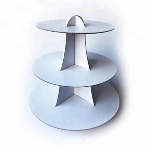 20 Mẫu 3 Tầng Dùng Một Lần Hình Tròn Màu Vàng Trắng Bạc Dùng Một Lần Hình Bánh Cupcake Đám Cưới Buổi Chiều Cao Giá Đỡ Bánh Bằng Giấy Các Tông - Product Image 6