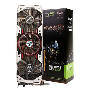 Colorato iGame GeForce GTX1070 Flame Battle X-8GD5 Top AD scheda grafica usata con scheda Video di gioco Desktop di memoria 8G GDDR5