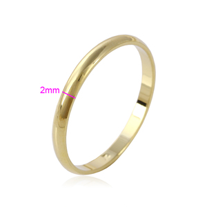 11423 Xuping 14k color oro clásico <span class=keywords><strong>anillo</strong></span> <span class=keywords><strong>de</strong></span> <span class=keywords><strong>casado</strong></span> con diseño sencillo para mujeres y hombres - Product Image 2