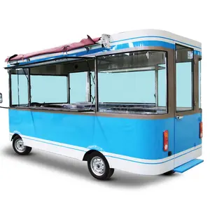 2024 Electric Food Truck CE Approved Mobile Kitchen Hot Dog Cart for Sale Fast Breakfast Snack Catering Van