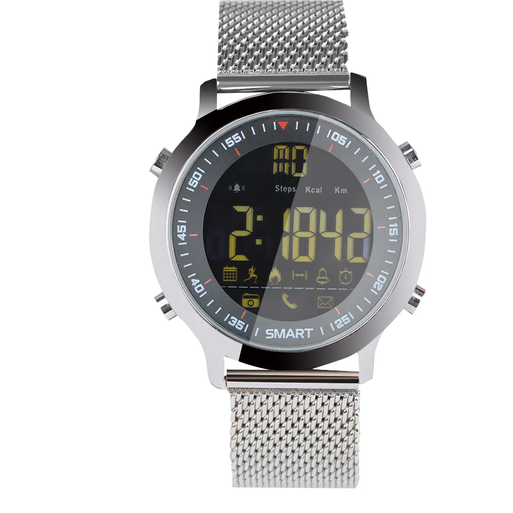 ขายร้อน IP67นาฬิกาสมาร์ท EX18,FSTN เต็มดูป้องกันหน้าจอ Pedometer Smartwatch