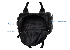 Low MOQ Custom Design <strong>Black</strong> Female Genuine Leather Women <strong>Handbag</strong> <strong>Black</strong> <strong>Handbag</strong> <strong>Small</strong> - Product Image 5
