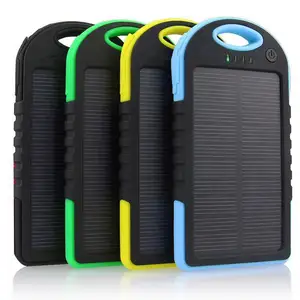 Banco de energía Solar impermeable, 10000mAh, puertos USB, cargador externo