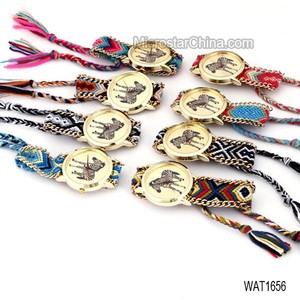 Braided analog quartz chain custom cheap friendship bangle watches for birthday gift - Product Image 5