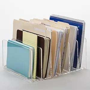 Заводская прозрачная акриловая настольная Папка-органайзер для карточек