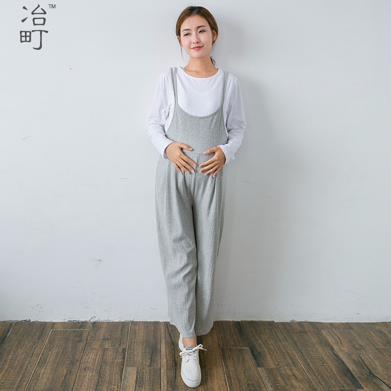 Бесплатная доставка осенний костюм из двух предметов хлопковые майки для беременных Платья для беременных