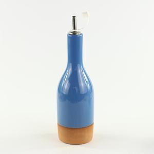 Bella Bottiglia Blu per Olio d'Oliva <span class=keywords><strong>in</strong></span> Terracotta Smaltata per la Cucina - Product Image 3