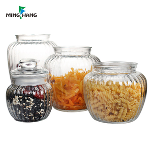 Pop cao cấp 16oz 32oz Pop sọc dọc Vòng kẹo ngũ cốc dưa đóng hộp Jar rõ ràng thực phẩm lưu trữ lọ thủy tinh - Product Image 1