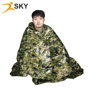 Couverture d'urgence personnalisée de couleur Camouflage, couvertures de sauvetage de camping pour une utilisation de survie en plein air
