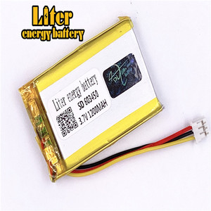 Socket 2.0-3 P 3.7 V 603450 1200 mah lipo battery Rechargeable solar li ion polymer lithium battery with PCM - Product Image 3