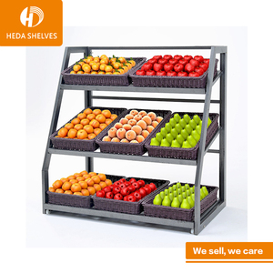 Hot Selling Supermarket Equipment Metal Fruit <strong>Vegetable</strong> Rack Display <strong>Stand</strong> With CE - Product Image 3
