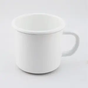 customized printed Imitation enamel mugs factory wholesale Amazon hot sales life expression enamel enamel cup - white 7cm
