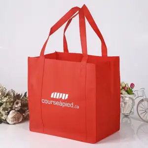 Hot Selling Laminated Non-Woven Shopper Tote Bag Reusable Wholesale Eco-friendly Promotional Nonwoven Shopping Grocery Bag