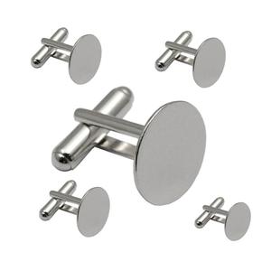 Ottone rilievo della colla in bianco <span class=keywords><strong>Gemelli</strong></span> in <span class=keywords><strong>argento</strong></span> - Product Image 1